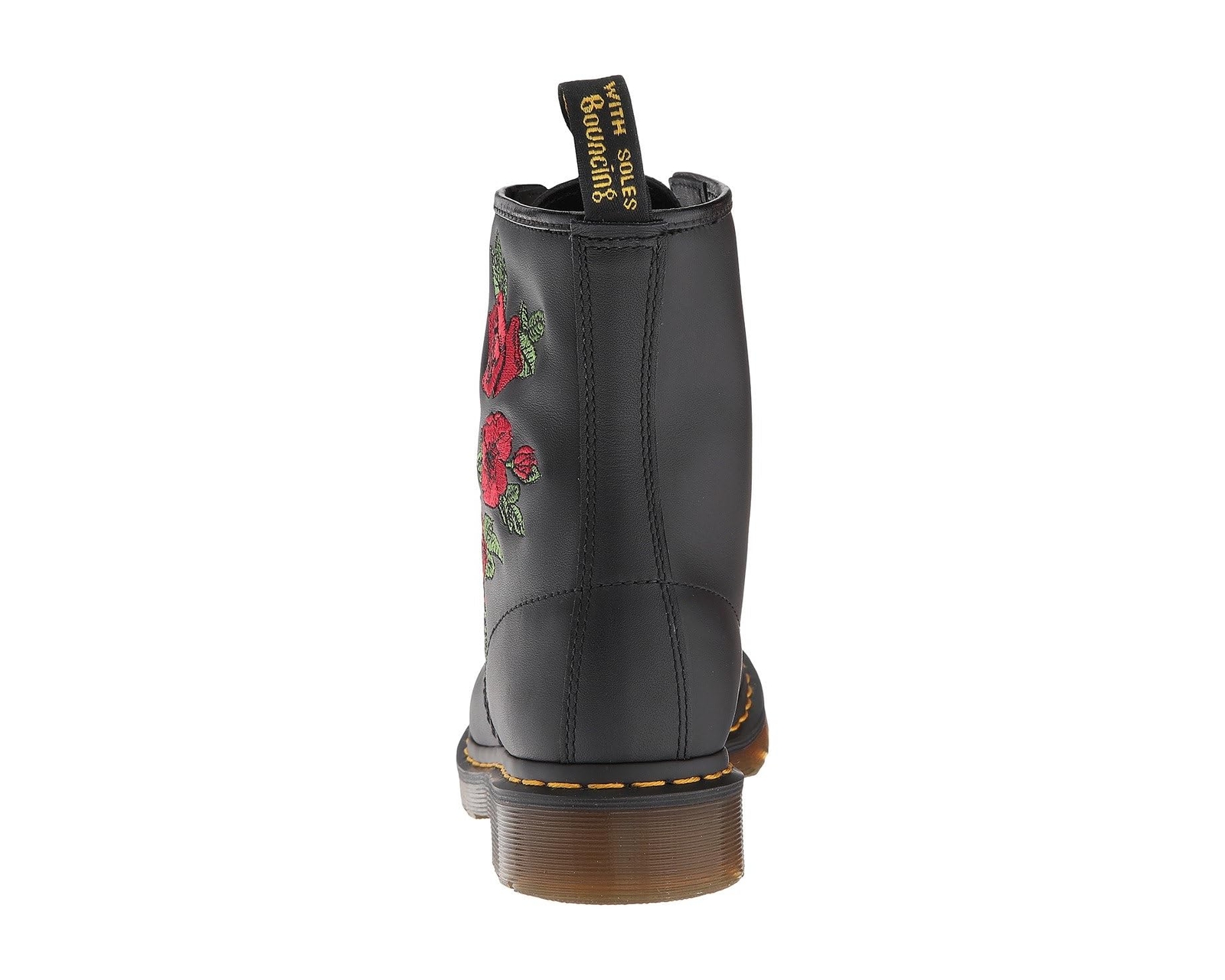 Pre-owned Dr. Martens 1460 Vonda Boot Roses Black Womens