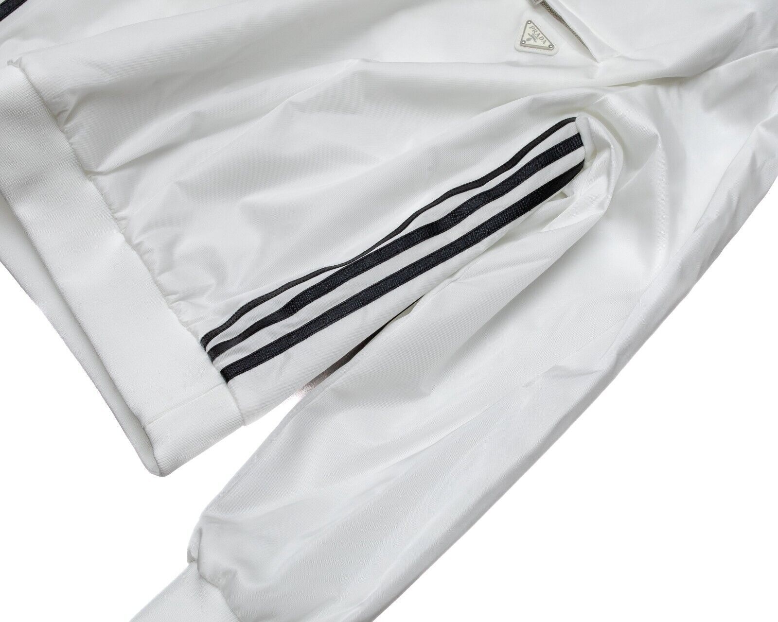 Pre-owned Adidas Originals Adidas X Prada Re-nylon Sweater White Size: M