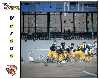AFL 1962  New York Titans vs Denver Broncos Polo Grounds Color 8 X 10 Photo Pic