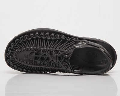 Pre-owned Keen Uneek Premium Leather Women's Black Casual Lifestyle Sandal Summer Footwear