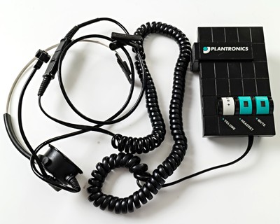 1A Plantronics M10 Telephone Amplifier & Headset AS-IS - UNTESTED - NO EARPAD