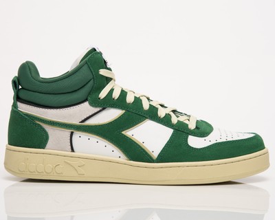 

Diadora Magic Basket Demi Cut Мужские замшевые кожаные кроссовки Amazon White Lifestyle, Зеленый, Diadora Magic Basket Demi Cut Suede Leather