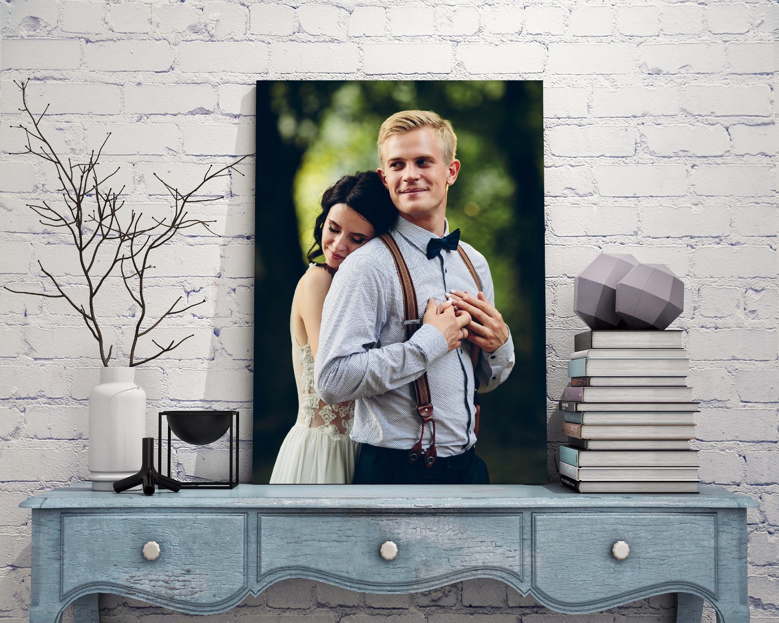 Custom Canvas Your Photo Framed 1.5" Thick Stretched  Print Art Home Decor Wall 