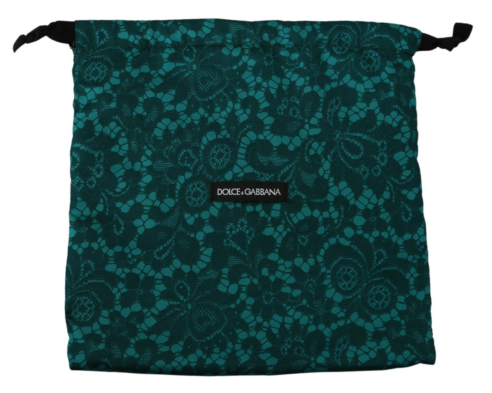 

DOLCE - GABBANA Сумка-пылесборник Зеленая кружевная сумка для обуви на шнурке с цветочным принтом 28x27см, Зеленый