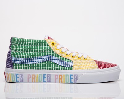 

Vans Sk8-Mid Pride Мужские и женские многоцветные кроссовки для скейтборда унисекс Lifestyle Senakers, Multicolor, VANS Sk8-Mid Pride