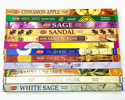 HEM Incense Assorted Best Sellers #4 Bulk Lot 12 Pack x 8 Sticks = 96 Mixed 