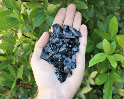 Black Obsidian Crystals, Regular Grade, MINI 0.5'' - 1'' Choose How Much - oz, lbs