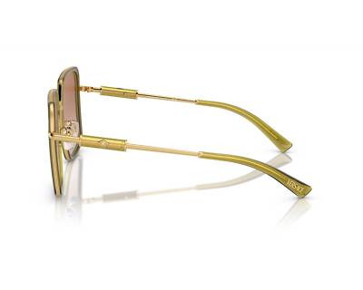 Pre-owned Versace 0ve2261-150913 Transparent Green Sunglasses In Gradient Brown