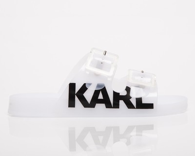 Karl Lagerfeld Wmns Jelly Strap Double Buckle Women white/black