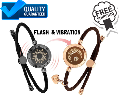 Long Distance Touch Bracelet Light Up Vibrate Bracelets for Lovers Smart Jewelry