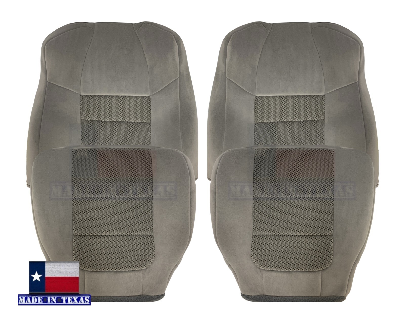 2001 F250 F350 For Ford XLT Extended Quad Cab Gray Cloth Seat Covers