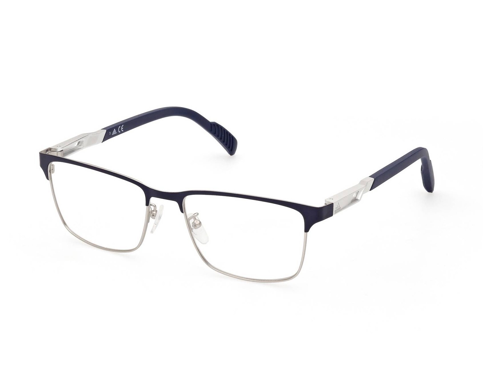 メガネ Adidas Eyeglass Frame OR5038F 005 Semi-Rim Asian Fit Adidas OR5038 005 Matte Black Square Semi Rim Eyeglasses