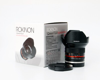 Rokinon 12mm f/2.0 NCS CS Lens for Canon EF-M Mount (Black) Manual Focus