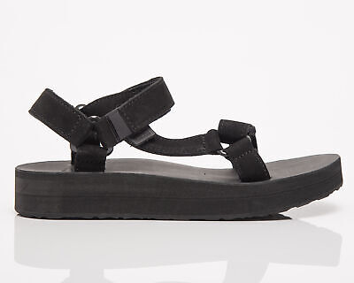 Teva Midform Универсальные кожаные женские черные повседневные летние сандалии Lifestyle