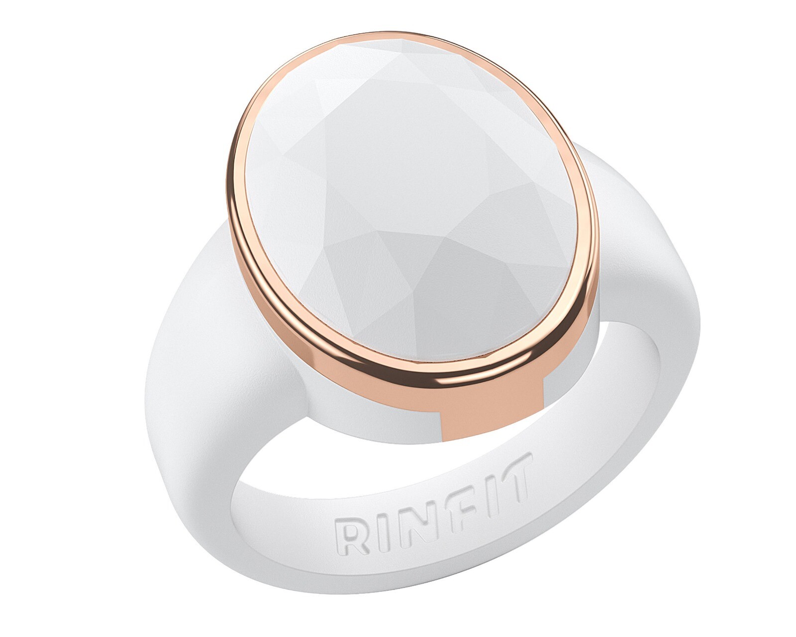 NEW! Oversized Metal Framed OVAL Collection by Rinfit - Silicone Rings Women