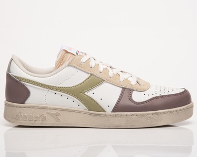 

Diadora Magic Basket Low Icona Мужские и женские туфли унисекс с белым рогом и серым кремнем, Белый, Diadora Magic Basket Low Icona Wn