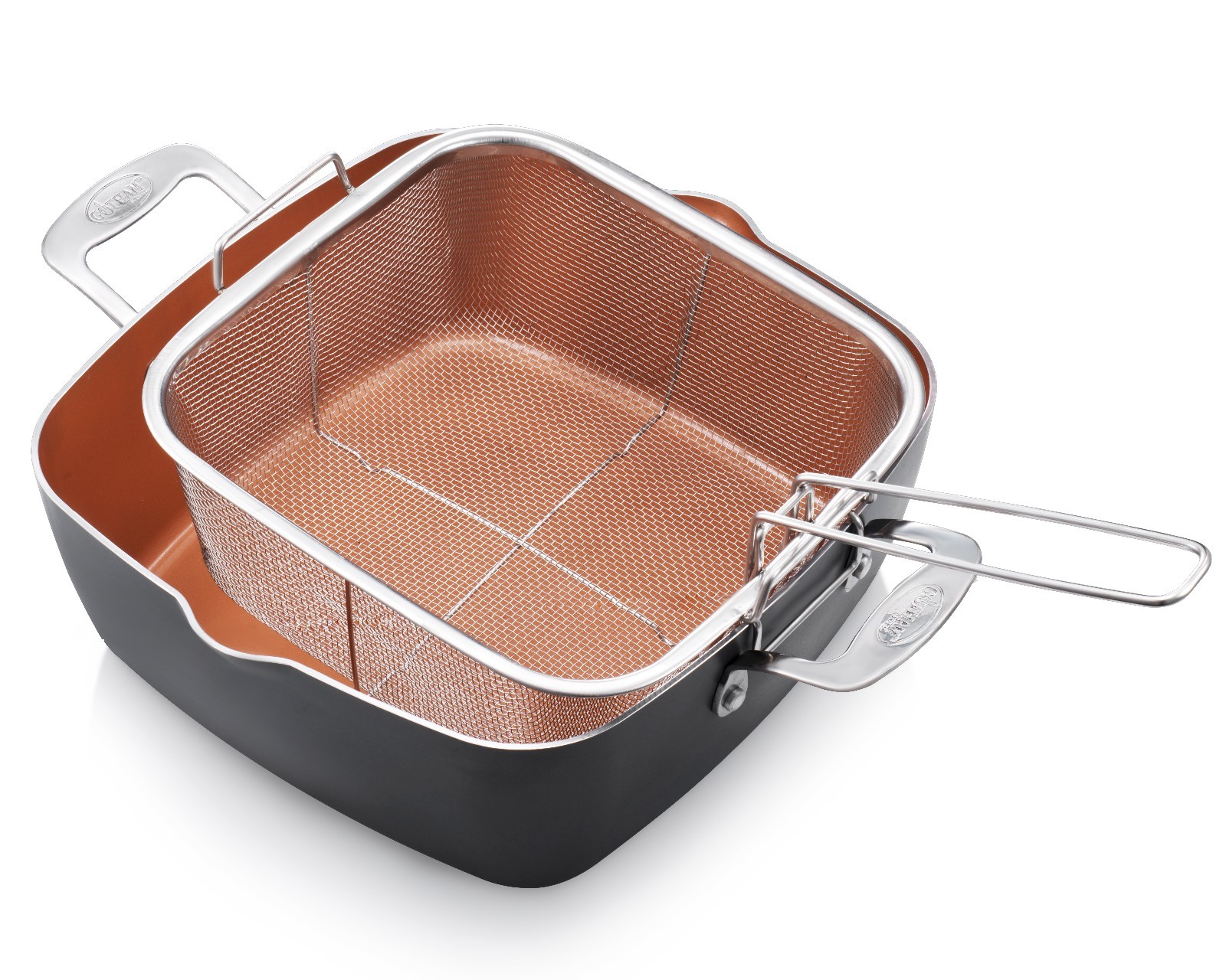 Gotham Steel XL 11" Copper Deep Square All in One 6 Qt Chef Pan 4