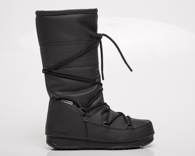 Moon Boot Wmns High Rubber Водонепроницаемые женские черные