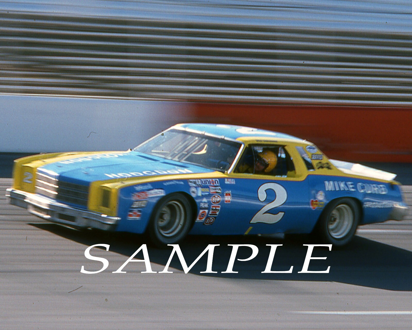 DALE EARNHARDT SR 1980 #2 MIKE CURB RACING ON TRACK 8X10