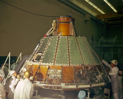 Apollo 1 Command Module CSM-012 heat shield installation 1966 Photo Print