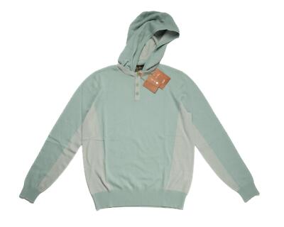 Pre-owned Loro Piana $2,200 Granite Green Hooded Sweatshirt Cashmere Sweater (54 It) Xl