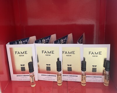 Lot Of 4 X ~ Paco Rabanne Fame Parfum Natural Spray 0.05 FL..OZ/1.5ML Each