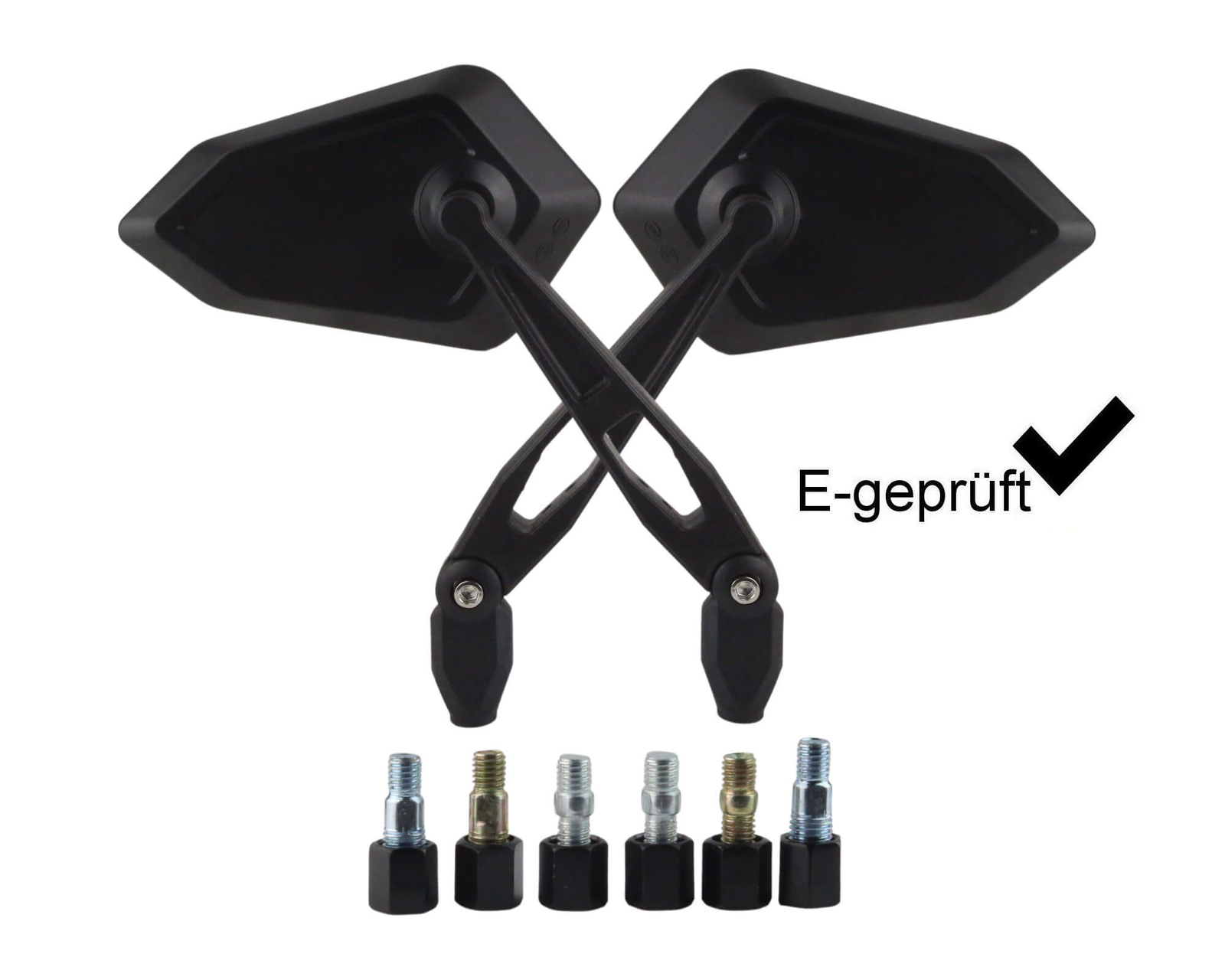 Pocket Quad 2* Spiegel Set Paar Spiegelset Für Roller Motorrad Quad Scooter Magazine