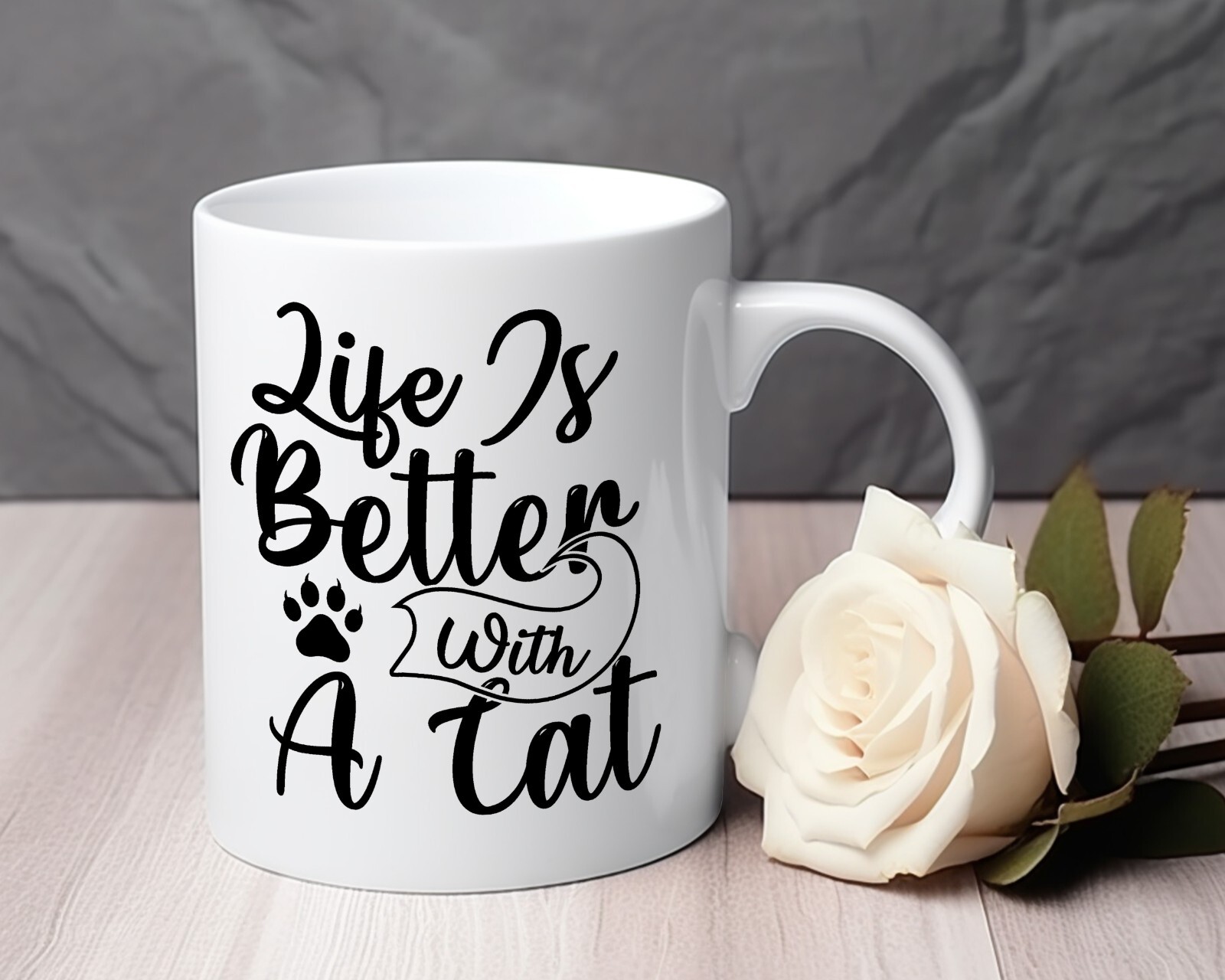 Life is better with a cat Novelty Mug 11 oz funny gift