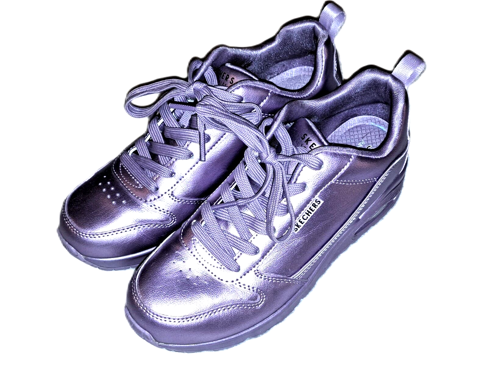 Womens SKECHERS Air metallic purple sneakers 7.5 solid