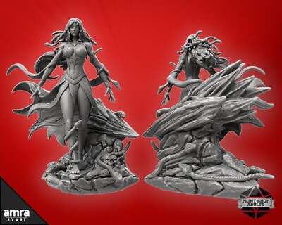 Snake Druid Miniature Earth Elemental Sexy High Fantasy Figure SFW