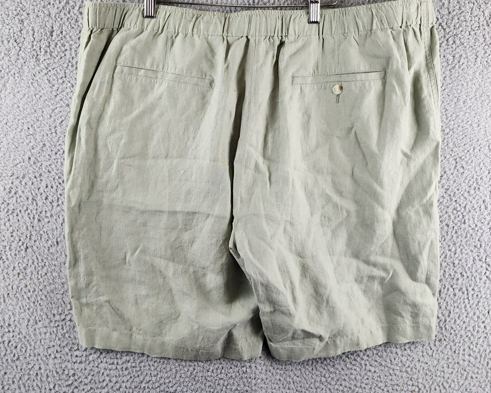 Vince Lightweight Hemp Shorts Men's XXL Dried Cactus Drawstring Button Zipped - Picture 15 of 17