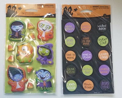 Lot of 8 BRAND NEW packs of Halloween Stickers