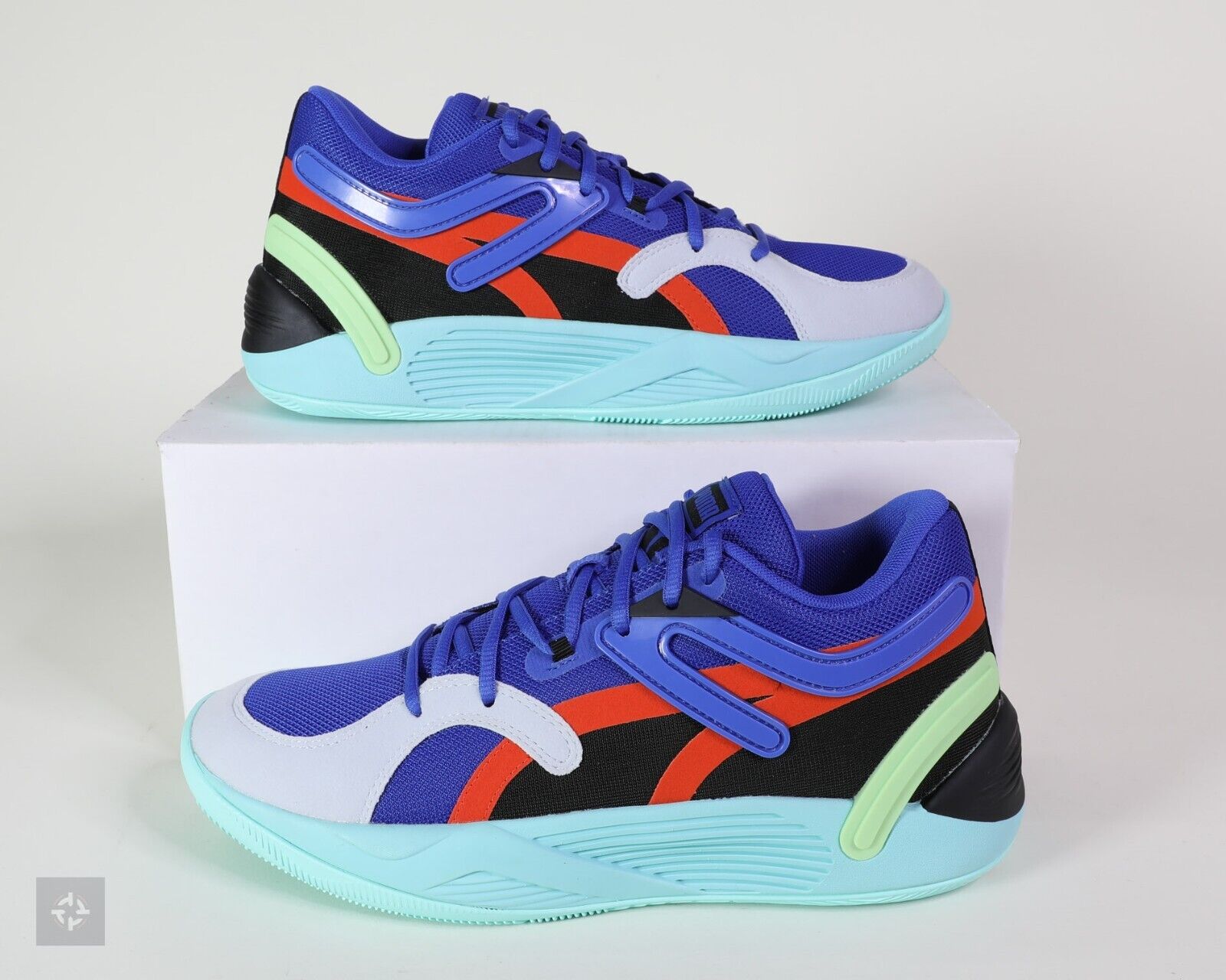 Puma TRC Blaze Court Blue Red SAMPLE Basketball Shoes Men's Puma TRC Blaze Court Blue Red SAMPLE Basketball Shoes Men's