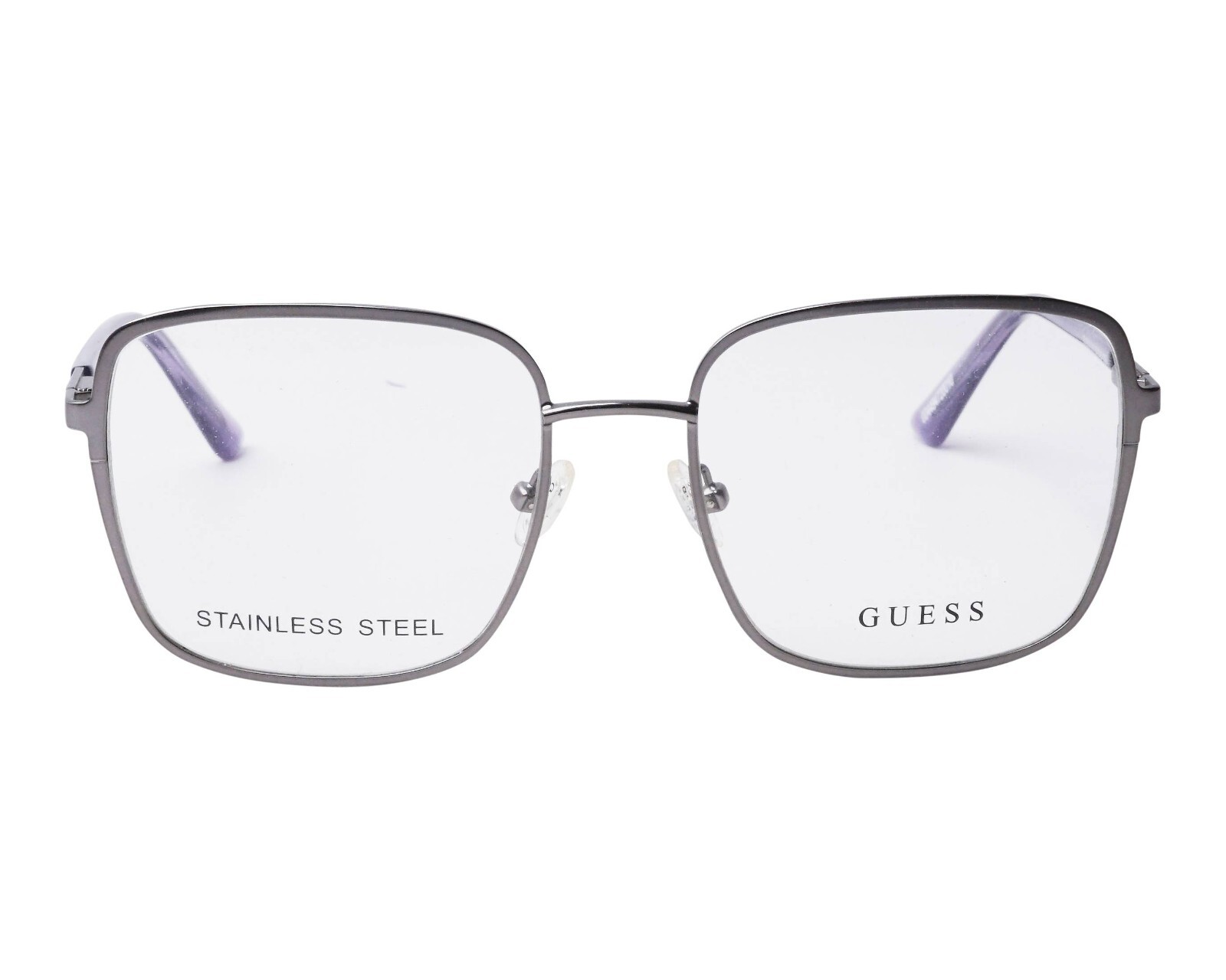 グラスアイ　オールアングル　ハンドル　glass-eye all-angle GUESS GU2914 Silver 011 Metal Square Optical Eyeglasses