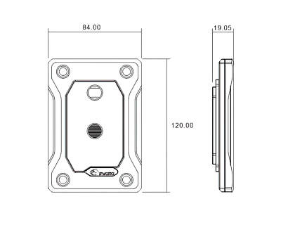 Bykski CPU-ICELAKE-X CPU Water Cooling Block - Black (LGA 4189/Ice Lake)