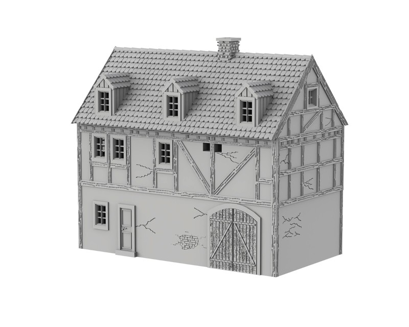Timbered House B Maison Colombages 3d Printed DÃ©Cor Wargame Terrain Napoleon
