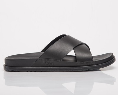

UGG Wainscott Slide Men черная кожа, Черный, UGG Wainscott Slide