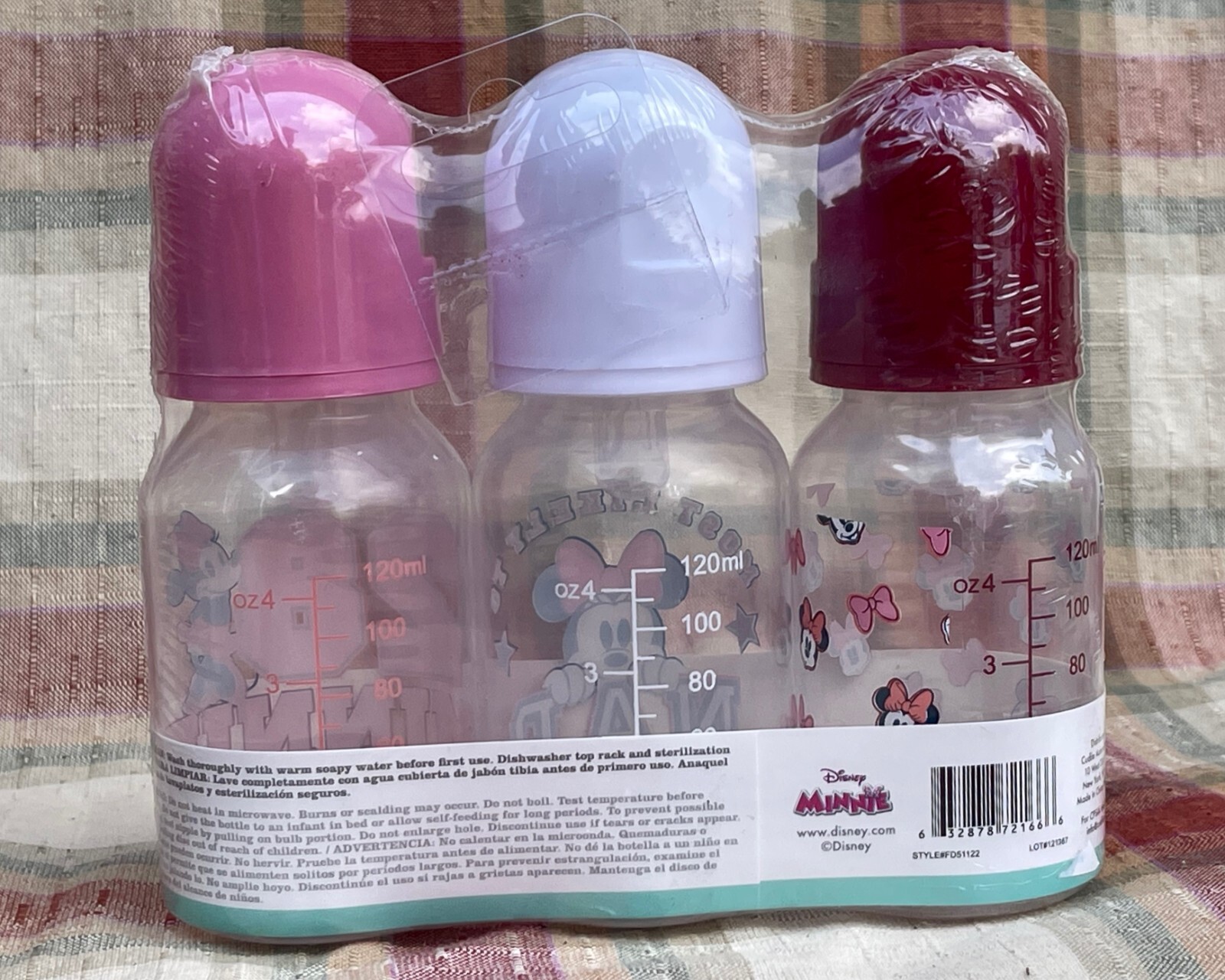 Disney Baby Minnie Mouse 5 OZ. Bottles 3 Pack ~ BPA Free FD51122