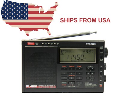 TECSUN PL680 PLL FM/Stereo MW LW SW SSB AIR Band BLACK COLOR