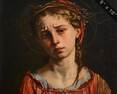 Saint Lucy of Syracuse oil painting 8x10 Print
