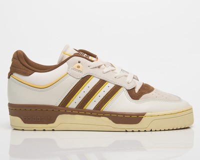 

adidas Originals Rivalry Low 86 Мужские мелово-белый/дикий коричневый/мутно-желтый, adidas Originals Rivalry Low 86