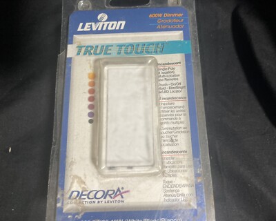 Leviton True Touch Decora 600w dimmer 602-TTI06-10W white