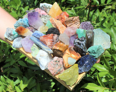 Bulk Mixed Crafters Collection: Gems Crystal Natural Rough Raw 2 lb Lot!