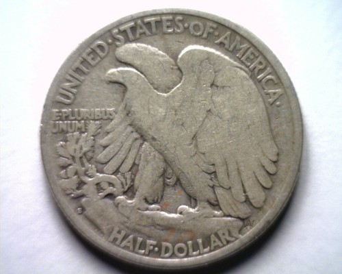 1927-S WALKING LIBERTY HALF VERY GOOD VG NICE ORIGINAL COIN BOBS COINS FAST SHIP