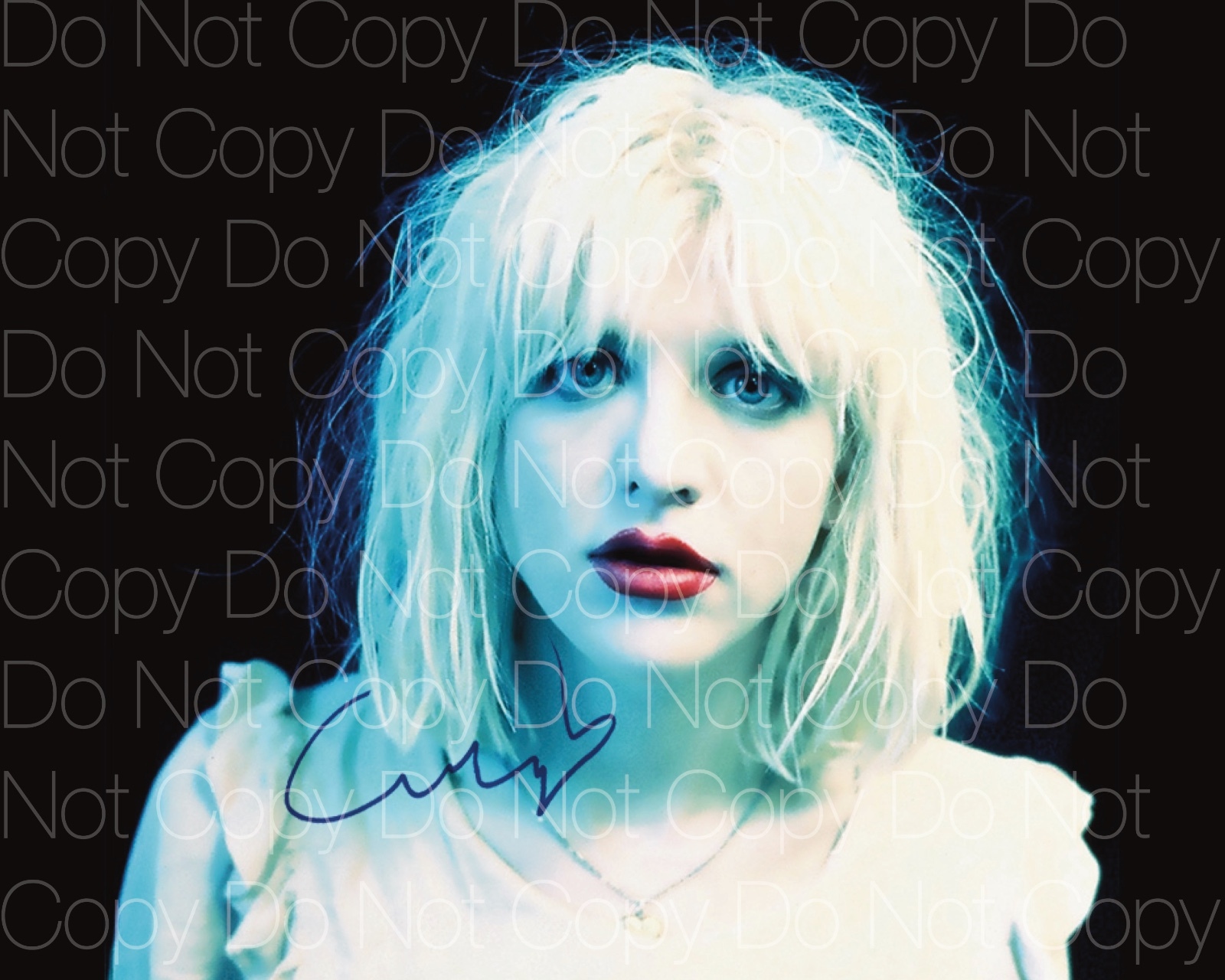 Courtney Love signed 6 Hole Faith No More 8X10 photo picture