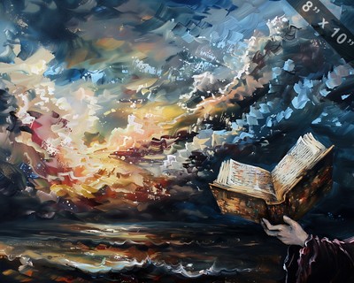 The New Commandment oil painting 8x10 Print