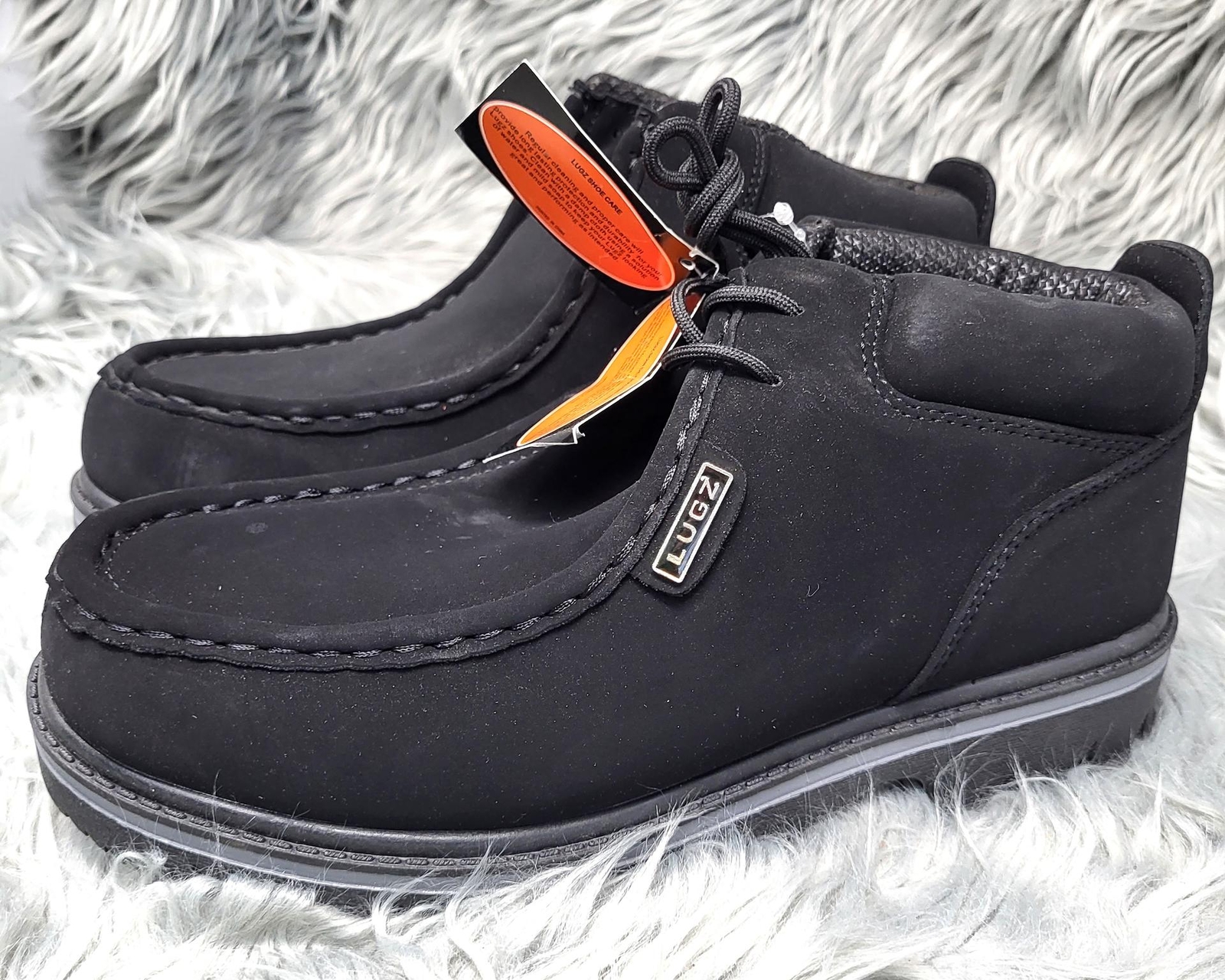 Lugz Men\'s Fringe Moc Toe Chukka Black Casual Boots‎ MFRGD-001 Size 10.5 Lugz Fringe | Men main image 3