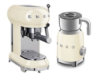 SMEG Set Milchaufschäumer MFF01 + Espresso-Kaffeemaschine ECF01 Auswahl Farbe