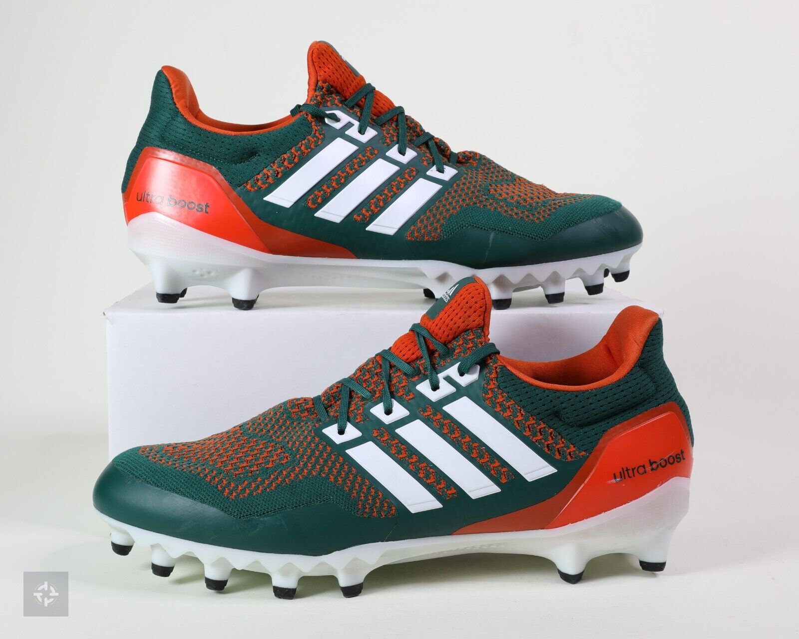 Adidas Ultraboost Miami Hurricanes PE 2021 Football Cleats Adidas Ultraboost Miami Hurricanes PE 2021 Football Cleats