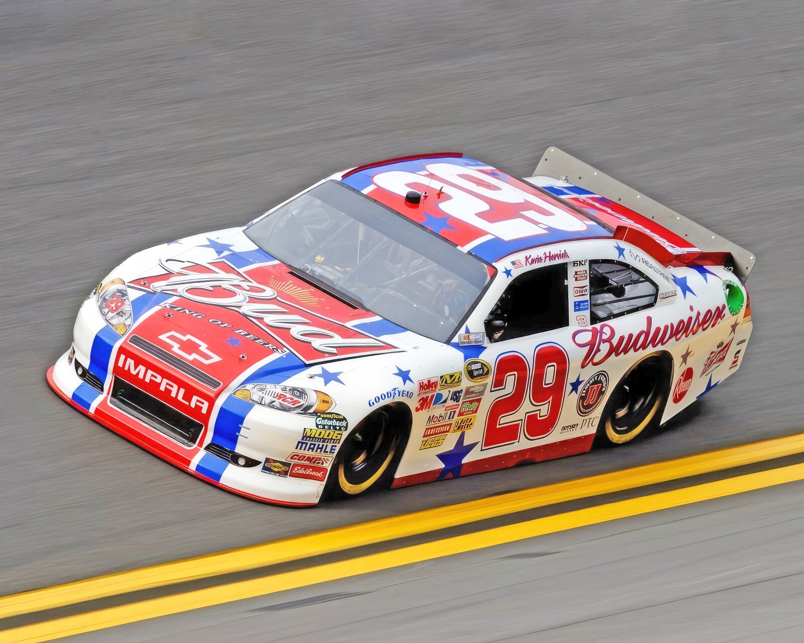 ナスカー NASCAR Budweiser #29 ボンネットディスプレイ Kevin Harvick #29 Budweiser Patriotic NASCAR 8